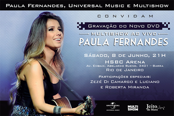 Com participações de Roberta Miranda, Zezé e Luciano, Paula Fernandes grava DVD "Multishow Ao Vivo"